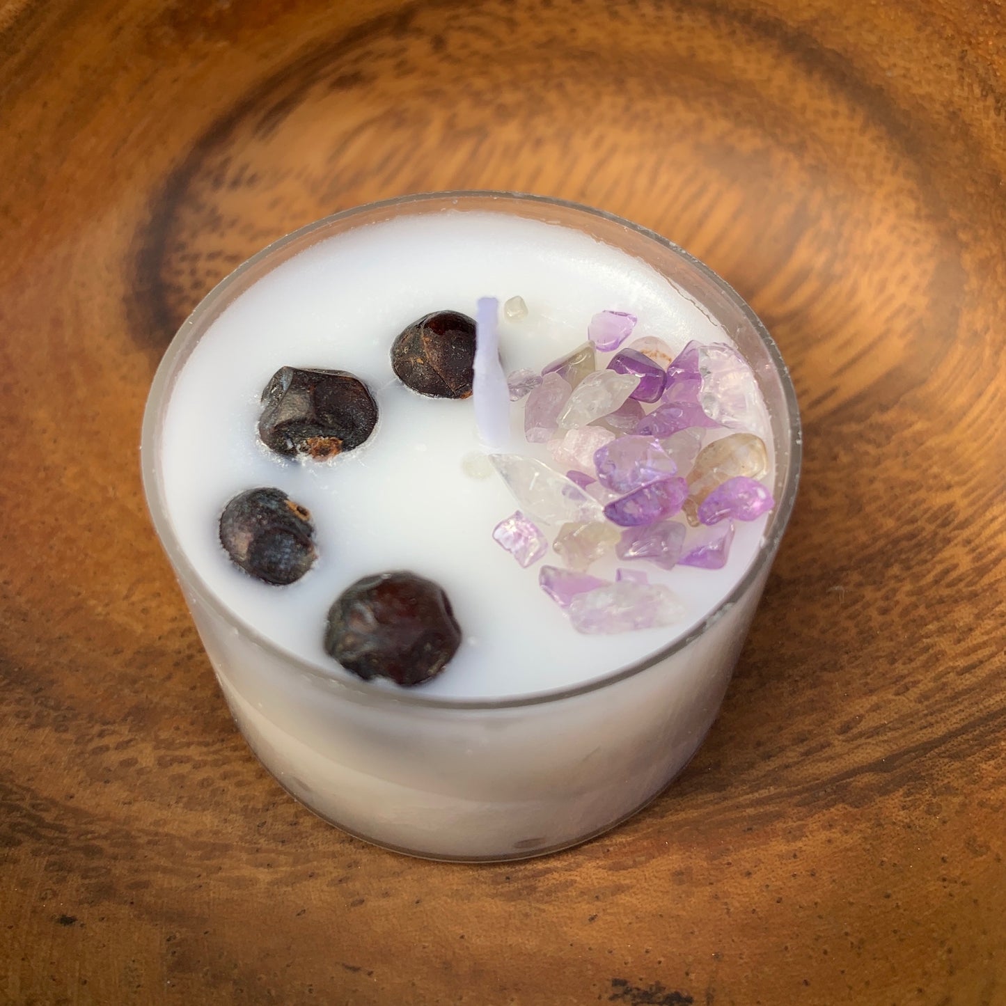 Quickened Candle - Amethyst and Juniper Berries