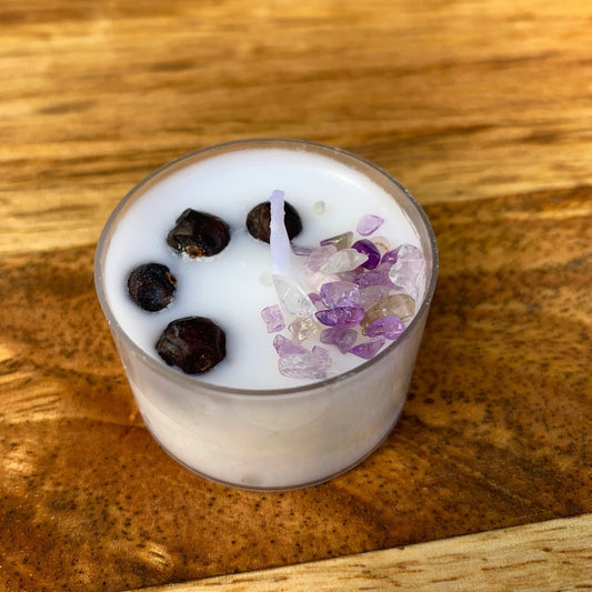 Quickened Candle - Amethyst and Juniper Berries