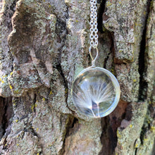 Load image into Gallery viewer, Wish Charm - Dandelion Seed Glass Pendant Necklace
