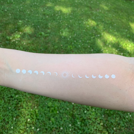 Lunar Phase Mark - Temporary Moon Tattoo