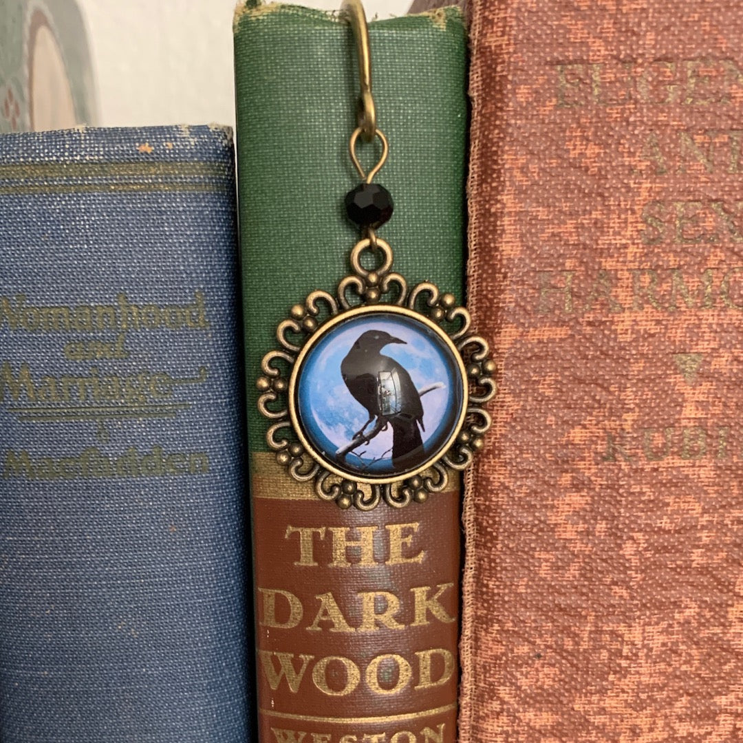 Ornate Brass Hook - Crow Bookmark