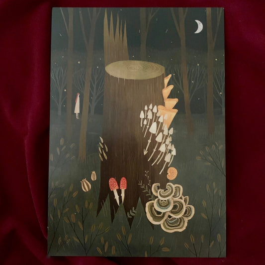 Tree Stump Art Card