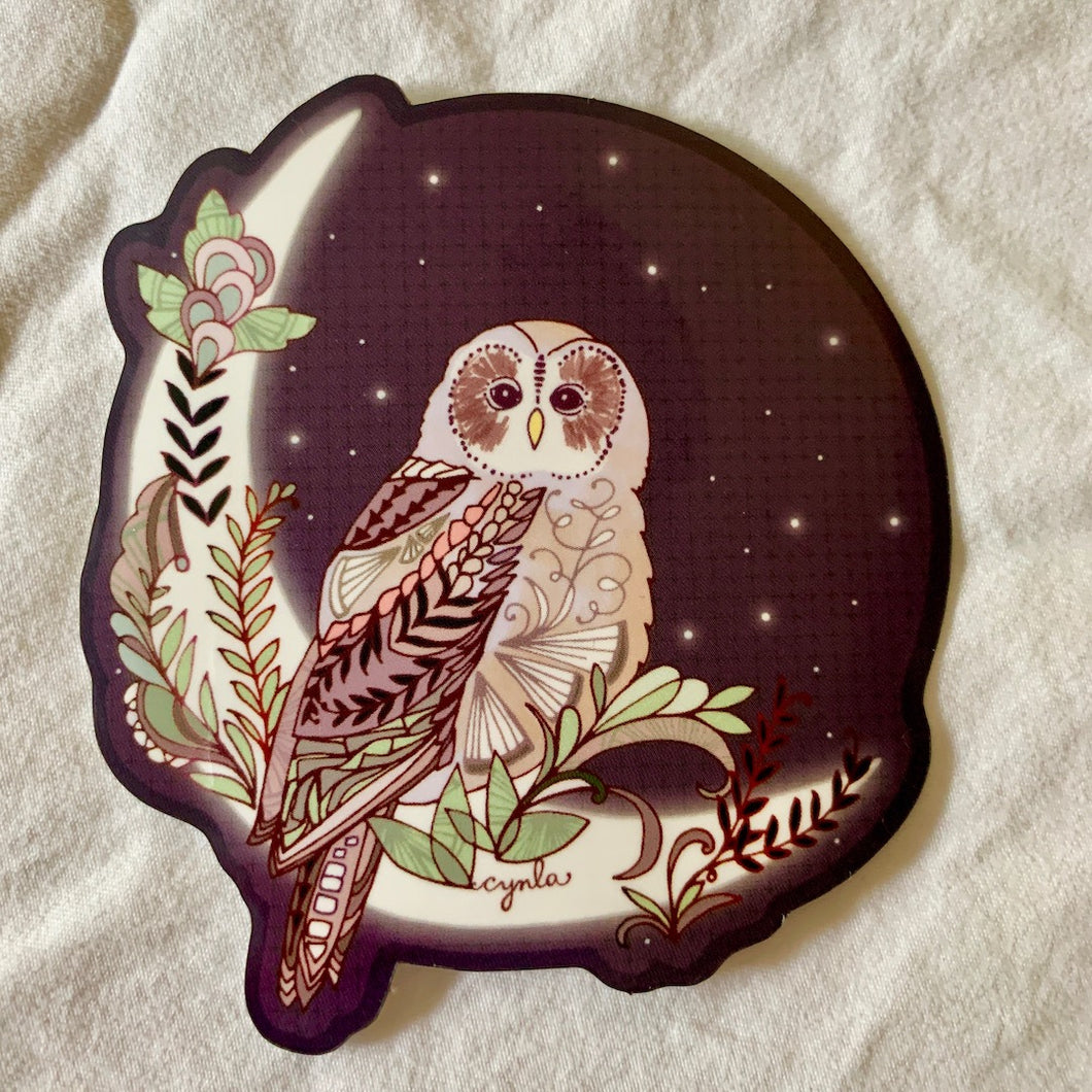Portrait of an Owl Sticker