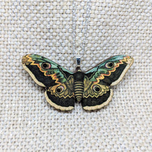 Load image into Gallery viewer, Captured Moth - Wooden Pendant Necklace
