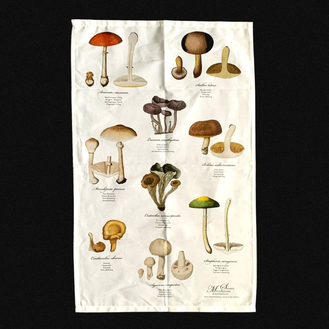 Visual Guide to Mushrooms - Tea Towel