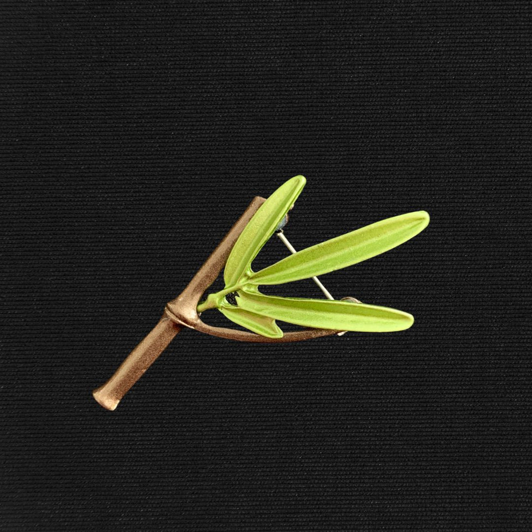 Sprig Of Rosemary - Herb-Shaped Enamel Brooch