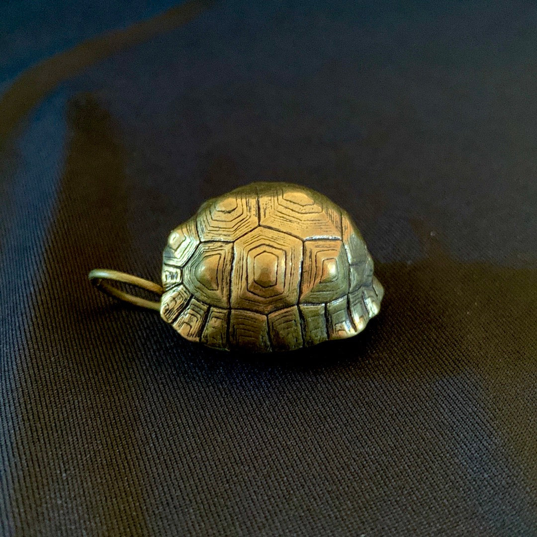 Turtle Bell - Brass Charm