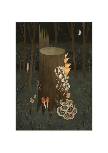 Tree Stump Art Card